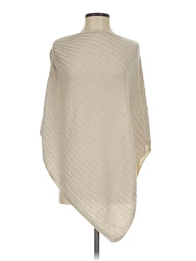 Pre-owned Jjill Poncho In Tan