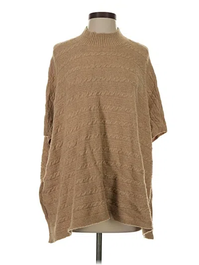 Pre-owned Jjill Poncho In Tan
