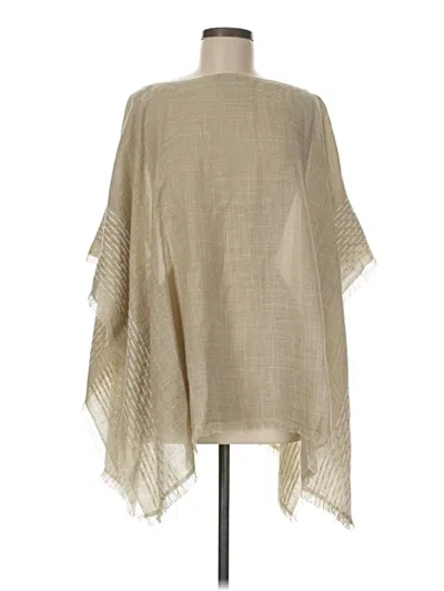 Pre-owned Jjill Poncho In Tan