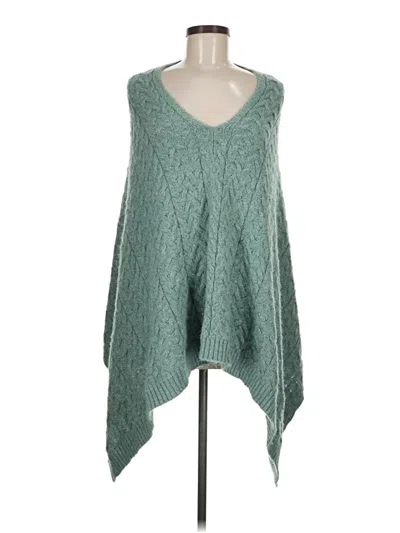 Pre-owned Jjill Poncho In Teal