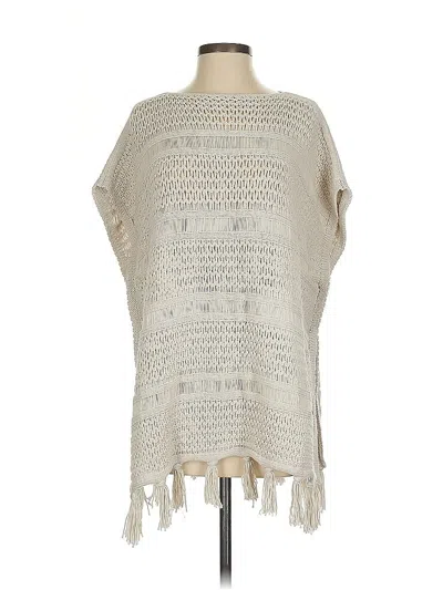 Pre-owned Jjill Poncho In White
