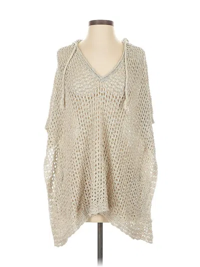 Pre-owned Jjill Poncho In White