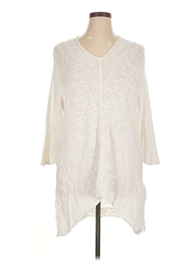 Pre-owned Jjill Poncho In White