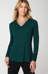 Jjill J.jill V-neck Dolman Pullover Sweater In Dark Teal
