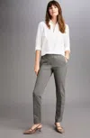 Jjill J.jill Ponte Welt-pockets Slim-leg Pants In Gray
