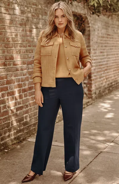 Jjill J.jill Ponte Wide-leg Pants In Navy Blue