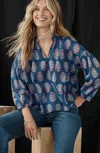 Jjill J.jill Printed Cotton Top In Multi