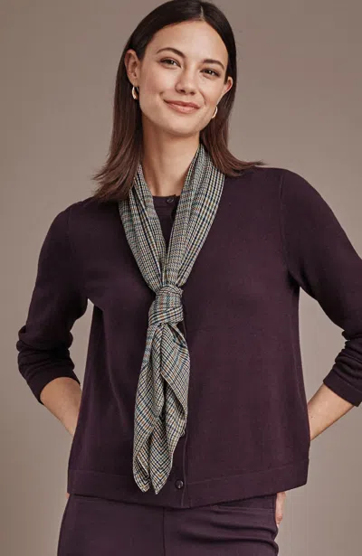 Jjill Printed Square Scarf In Dark Oatmeal Multi