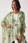 Jjill J.jill Printed Textured Ruana In Beachgrass Multi
