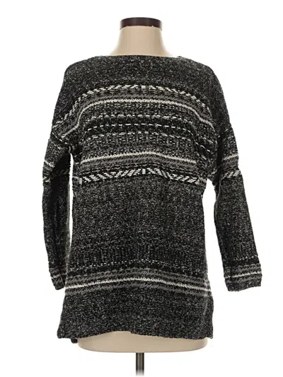 Pre-owned Jjill Pullover Sweater In Black