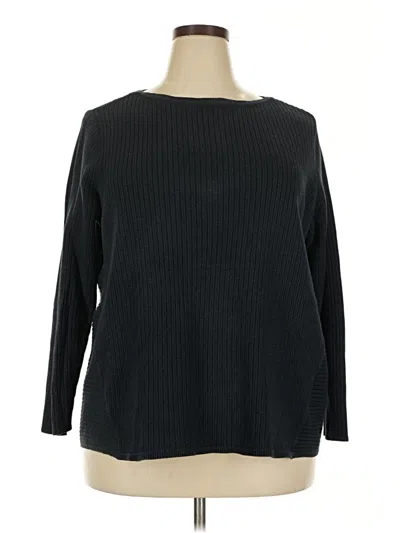 Pre-owned Jjill Pullover Sweater In Black