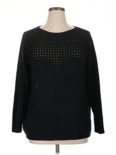 Pre-owned Jjill Pullover Sweater In Black