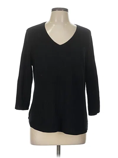 Pre-owned Jjill Pullover Sweater In Black
