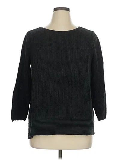 Pre-owned Jjill Pullover Sweater In Black