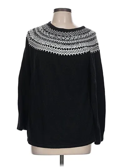 Pre-owned Jjill Pullover Sweater In Black