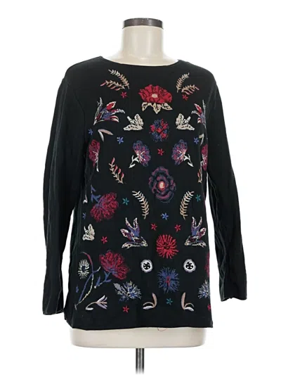 Pre-owned Jjill Pullover Sweater In Black