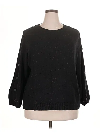 Pre-owned Jjill Pullover Sweater In Black