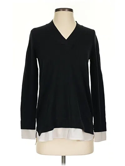 Pre-owned Jjill Pullover Sweater In Black