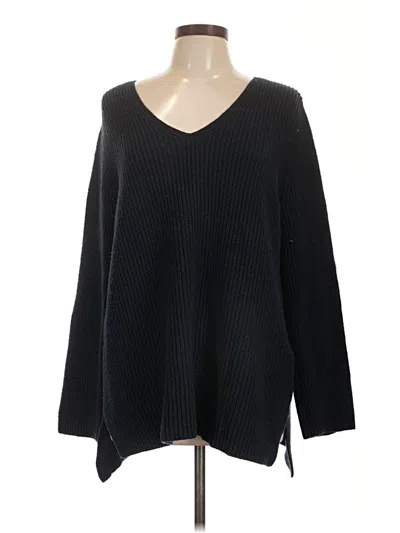 Pre-owned Jjill Pullover Sweater In Black
