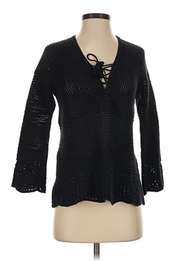 Pre-owned Jjill Pullover Sweater In Black