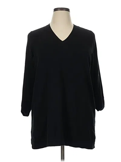 Pre-owned Jjill Pullover Sweater In Black