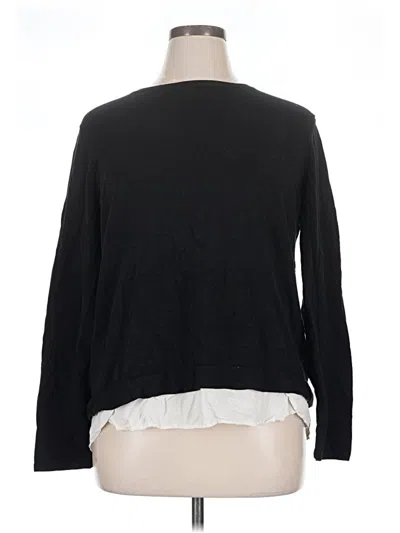 Pre-owned Jjill Pullover Sweater In Black