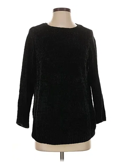 Pre-owned Jjill Pullover Sweater In Black