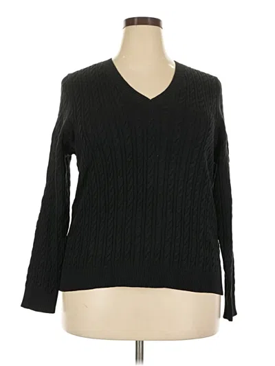 Pre-owned Jjill Pullover Sweater In Black