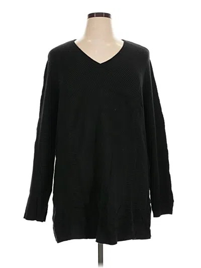 Pre-owned Jjill Pullover Sweater In Black