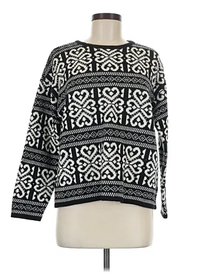 Pre-owned Jjill Pullover Sweater In Black