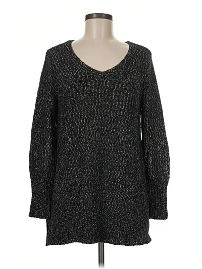 Pre-owned Jjill Pullover Sweater In Black