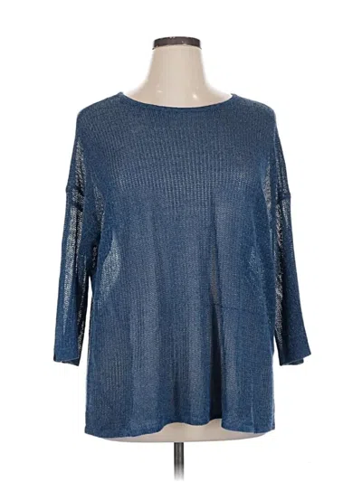 Pre-owned Jjill Pullover Sweater In Blue