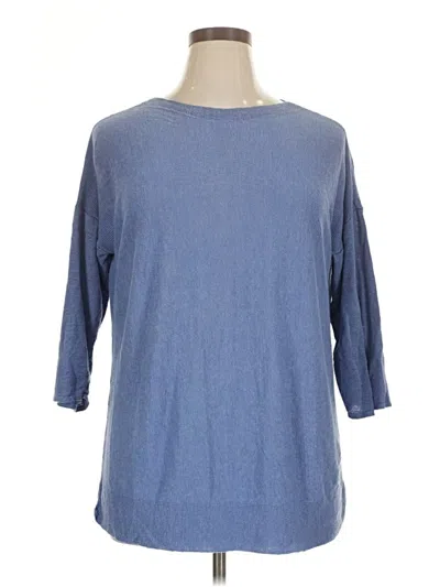 Pre-owned Jjill Pullover Sweater In Blue