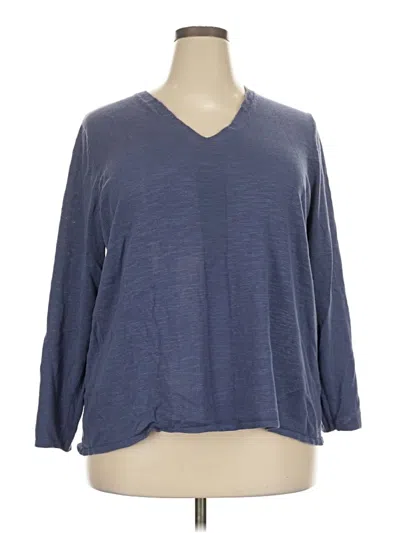 Pre-owned Jjill Pullover Sweater In Blue