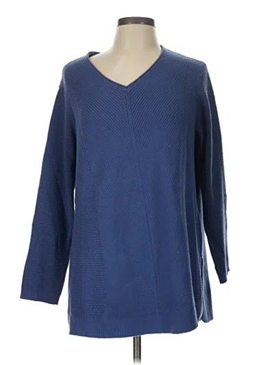 Pre-owned Jjill Pullover Sweater In Blue