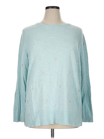 Pre-owned Jjill Pullover Sweater In Blue