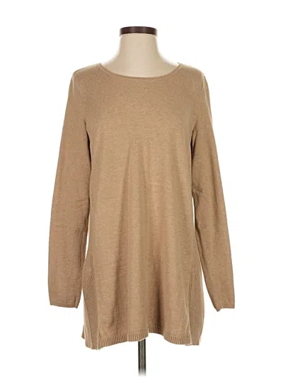 Pre-owned Jjill Pullover Sweater In Brown
