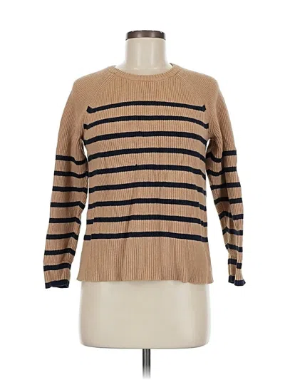 Pre-owned Jjill Pullover Sweater In Brown