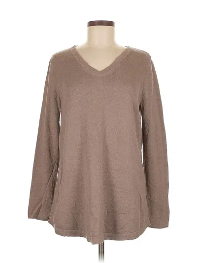 Pre-owned Jjill Pullover Sweater In Brown