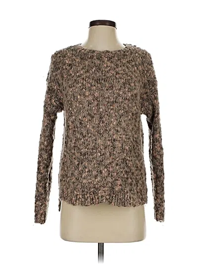 Pre-owned Jjill Pullover Sweater In Brown