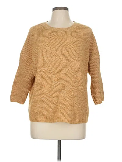 Pre-owned Jjill Pullover Sweater In Brown