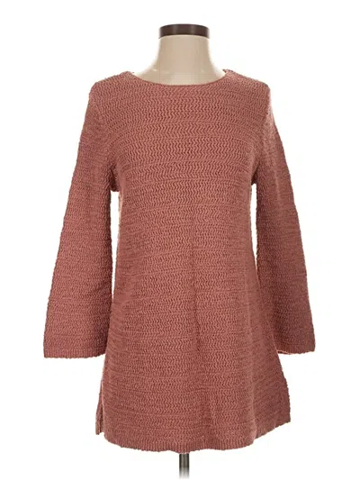 Pre-owned Jjill Pullover Sweater In Brown