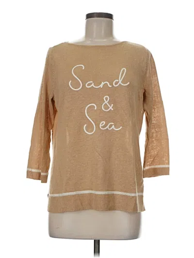 Pre-owned Jjill Pullover Sweater In Brown