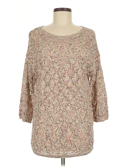Pre-owned Jjill Pullover Sweater In Brown