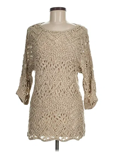 Pre-owned Jjill Pullover Sweater In Brown