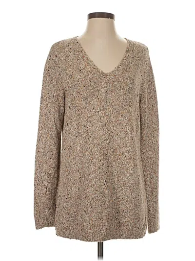 Pre-owned Jjill Pullover Sweater In Brown