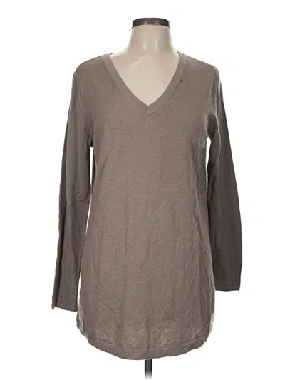 Pre-owned Jjill Pullover Sweater In Brown