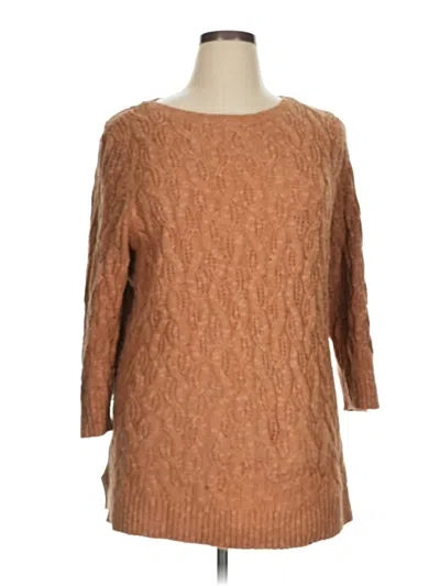Pre-owned Jjill Pullover Sweater In Brown