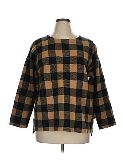 Pre-owned Jjill Pullover Sweater In Brown