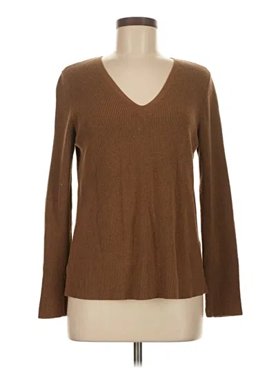 Pre-owned Jjill Pullover Sweater In Brown